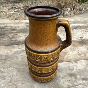 VTG Scheurich 428-26 Floor Vase Pottery West Germany Mid Century Modern